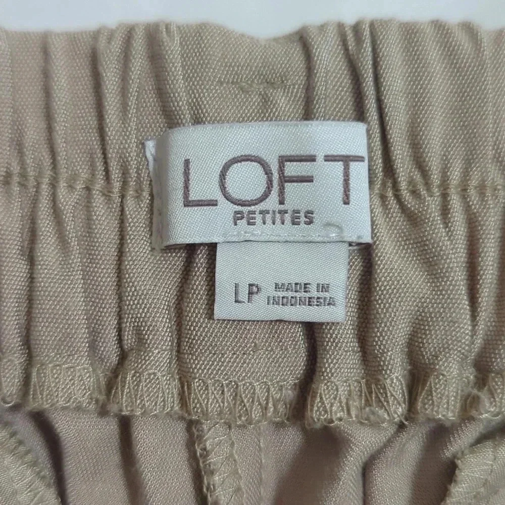 LOFT Petites Belted Gaucho Pants, Color Tan Size LP